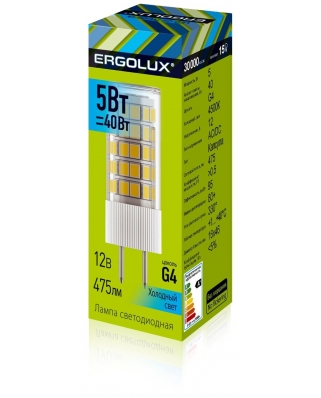Ergolux LED-JC-5W-G4-4K (Эл