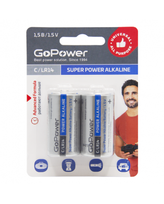 GoPower LR14 C BL2 Alkaline 1.5V Батарейка (2/12/192)