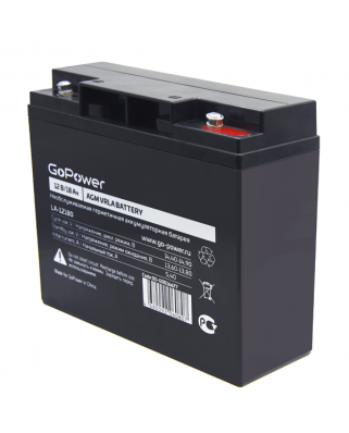 GoPower Аккумулятор свинцово-кислотный LA-12180 12V 18Ah (1/2)