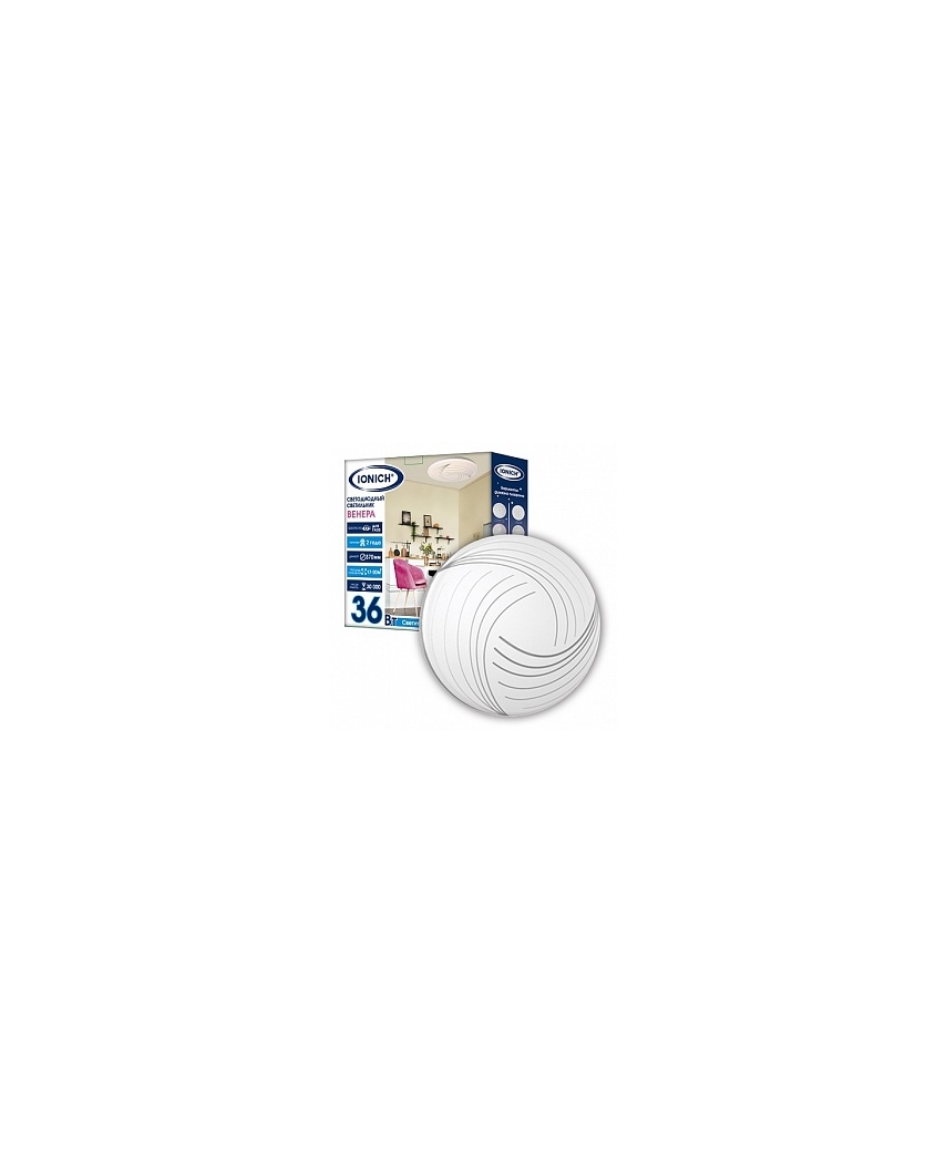 IONICH ILED-SMD2835-СПБ2218 "Венера"-36-2500-230-6500-350-IP20 Cветильник LED настенно-потолоч1751