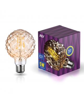 REV Лампа сд VINTAGE GOLD FILAMENT колба "Кристалл" шар G95 5 Вт, E27, 2200K, DECO Premium 32448 5