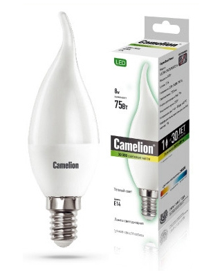 Camelion LED8-CW35/830/E14 (Эл.лампа светодиодная 8Вт+++
