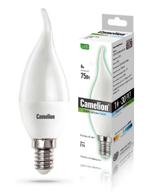 Camelion LED8-CW35/845/E14 свет 8Вт 220В+++