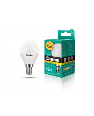 Camelion LED8-G45/830/E14 (Эл.лампа светодиодная 8Вт 220В)