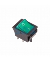 REXANT Выключатель клавишн 250V 16А (4с) ON-OFF зелен с подсв (RWB-502, SC-767, IRS-201-1) 36-2332
