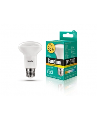 Camelion LED9-R63/830/E27 (Эл.лампа светодиодная 9Вт 170-265В)
