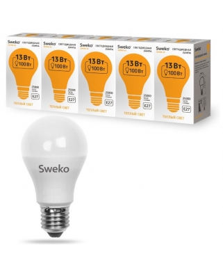 Sweko 42LED-A60-13W-230-3000K-E27 Светодиодная лампа 38731