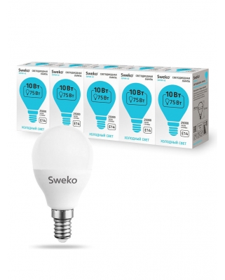 Sweko 42LED-G45-10W-230-4000K-E14 Светодиодная лампа 38739