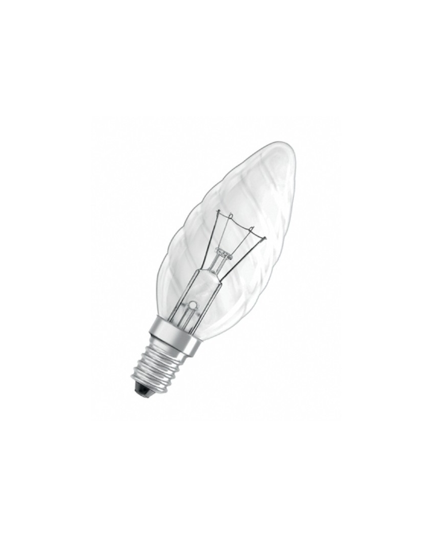 TDM Лампа накаливания "Витая свеча" прозрачная 40 Вт-230 В-Е14