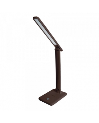 Ultraflash UF-730 С10 коричневый (LED настольный светильник, 11 Вт, 3 уровня яркости) (30)
