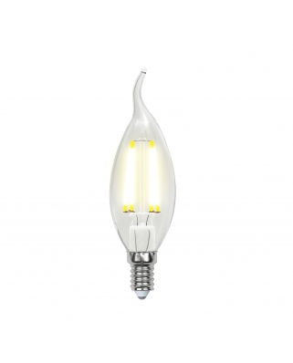 Uniel LED-CW35-6W/NW/E14/CL GLA01TR 4000К Лампа светодиодная"свеча на ветру", прозрачная. 