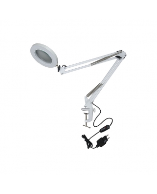Uniel TLD-568 White 8W C увеличительным стеклом cветил. настол.Dimmer/X5 LED/300Lm/2700-5500K