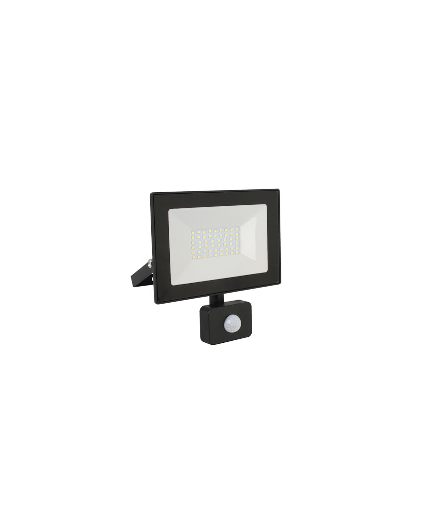 Ultraflash LFL-2002S C02 черный ( прожектор с датчиком, 20 Вт, 230В, 6500К)(30)