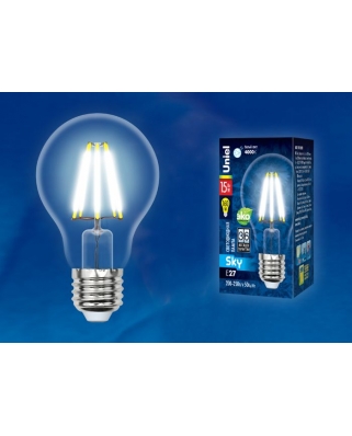 Uniel LED-A70-15W/4000K/E27/CL PLS02WH Лампа светодиодная. Форма "A", прозрачная. Серия Sky. Белый 
