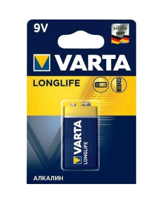 VARTA 6LR61 BL1 Alkaline 9V LONGLIFE Крона (4122) (1/10/50) Батарейка 