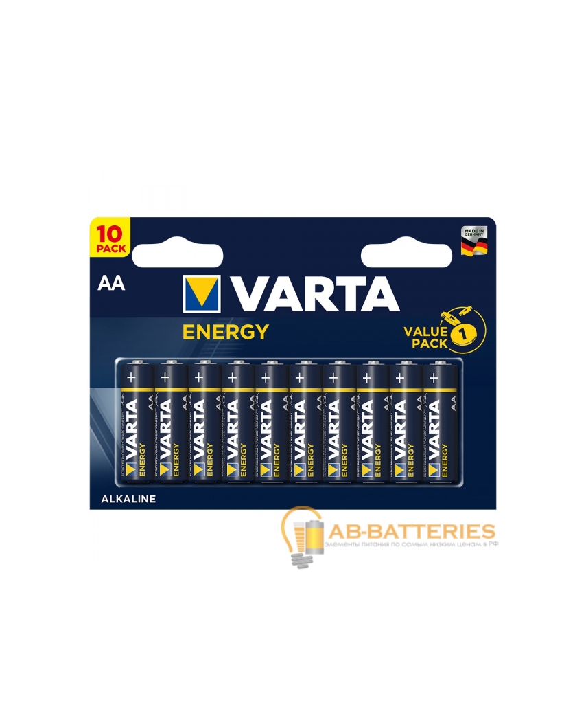 VARTA LR06 AA BL10 Alkaline 1.5V ENERGY (4106) (10/200/36000) Батарейка 