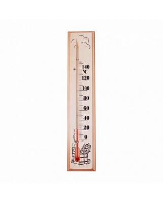 Термометр для сауны, основание - дерево 60х300 мм