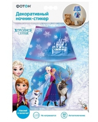 ФОТОН Ночник-стикер декоративный мини Disney "Холодное сердце", DND-56, "Анна и Эльза