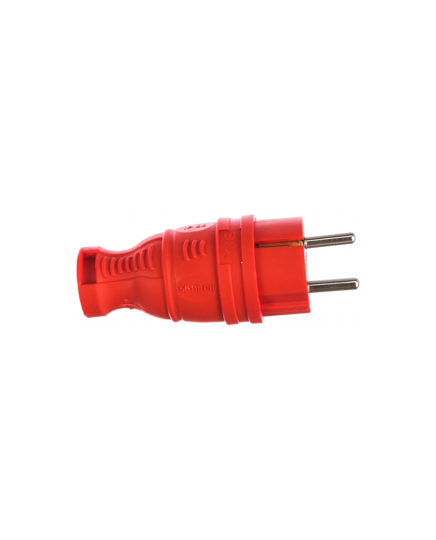 ЭРА Вилка каучуковая з/з прямая 16A IP44 красная V8-RED-IP44 