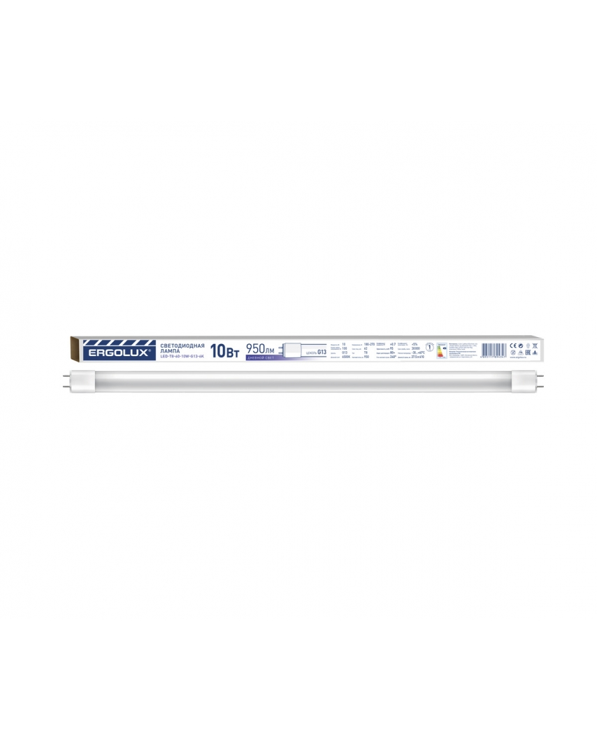Ergolux LED-Т8-60-10W-G13-6K (Эл
