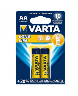 VARTA LR06 AA BL2 Alkaline 1.5V LONGLIFE (4106) (2/40/200) Батарейка 