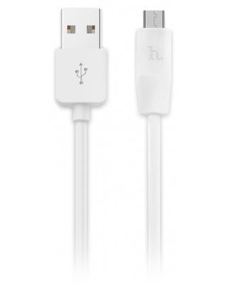 HOCO X1 USB (m)-microUSB (m) 1.0м 2.4A силикон белый Кабель (1/30/300)