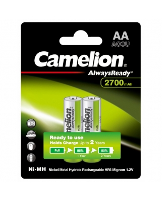 Camelion Always Ready AA-2700mAh Ni-Mh BL-2 (NH-AA2700BP2, аккумулятор,1