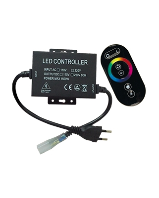 Ecola LED strip 220V RGB RF controller 1500W 6,6A для ленты 220V 16x8 IP68 с сенсорным пульт RFB615