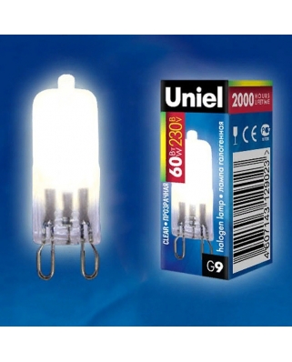 Uniel JCD-CL-60/G9 прозрачная Лампа галогенная Картонная коробка