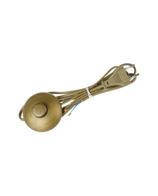 duwi Кабель с ножным выключателем и евровилкой, 2.5А, 2м, золото, 28581 6