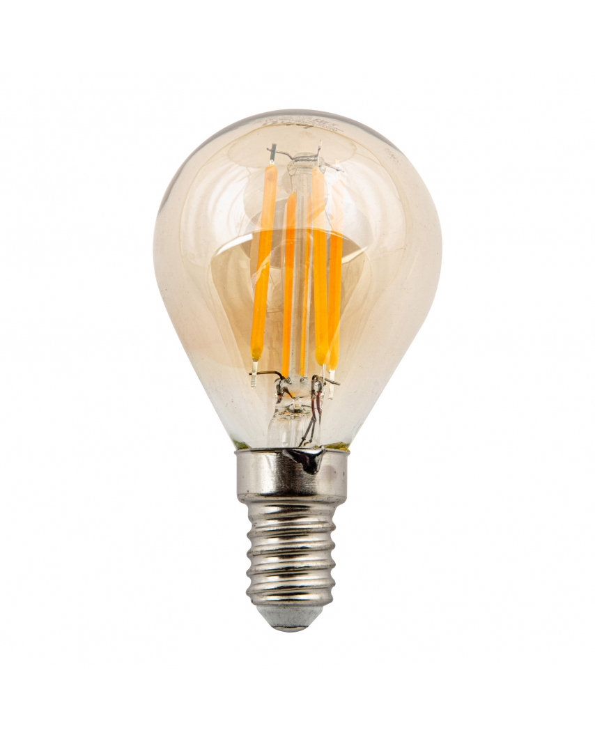 Uniel LED-G45-5W/GOLDEN/E14 GLV21GO Лампа светодиодная Vintage. Форма «шар» золотистая колба. Картон