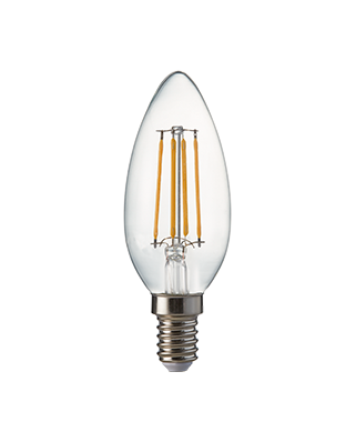 Ecola candle LED Premium 6,0W 220V E14 4000K 360° filament прозр. нитевидная свеча N4QV60ELC