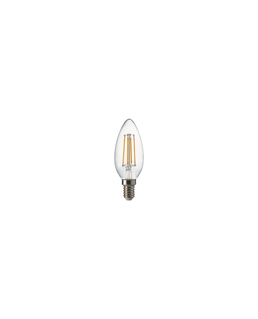 Ecola candle LED Premium 6,0W 220V E14 4000K 360° filament прозр