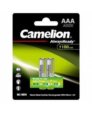 Camelion Always Ready AAA-1100mAh Ni-Mh BL-2 (NH-AAA1100BP2, аккумулятор,1