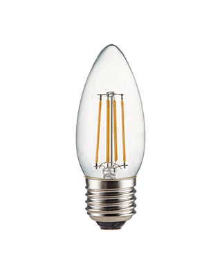 Ecola candle LED Premium 6,0W 220V E27 4000K 360° filament прозр. нитевидная свеча (Ra 80, 100 L
