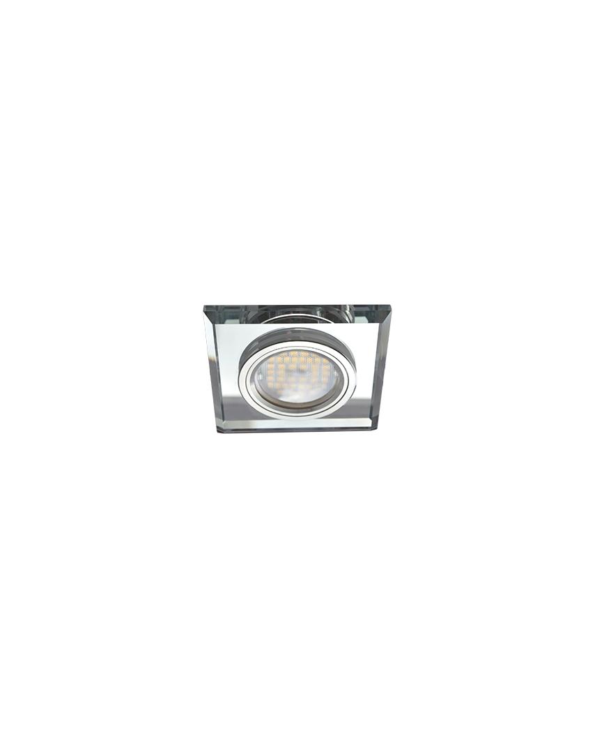 Ecola MR16 DL1651 GU5.3 Glass Стекло Квадрат скошенный край Хром / Хром 25x90x90 (кd74)
