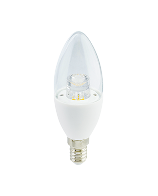 Ecola candle LED Premium 7,0W 220V E14 4000K прозрачная свеча с линзой (композит) 109x37