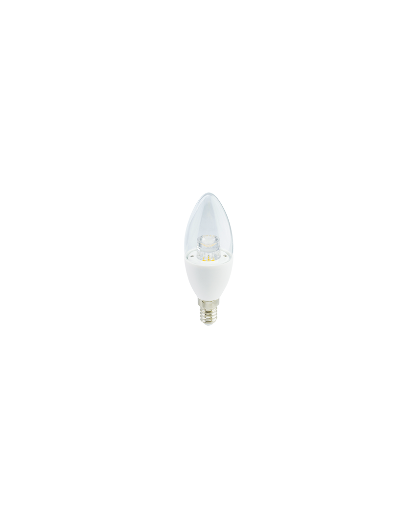 Ecola candle LED Premium 7,0W 220V E14 4000K прозрачная свеча с линзой (композит) 109x37