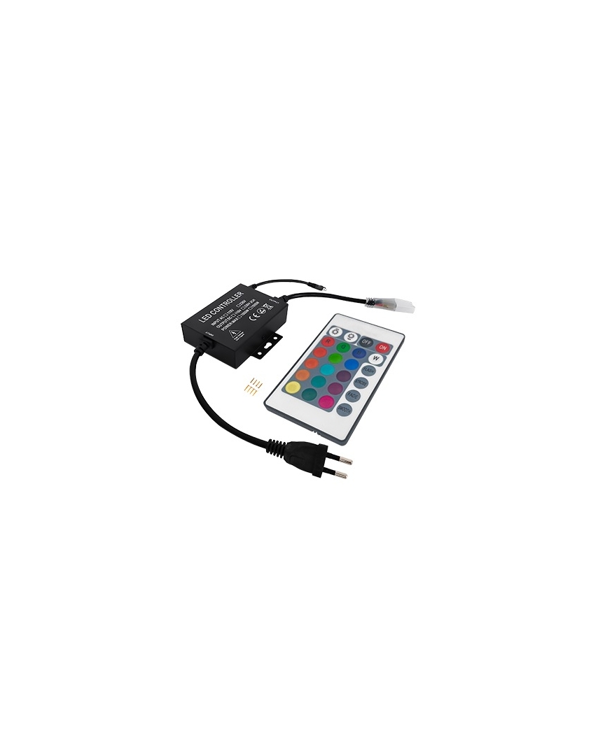 Ecola LED strip 220V RGB IR controller (IP20) 1500W для ленты 220V 14x7 IP68 6,6A с инфракрасным пул