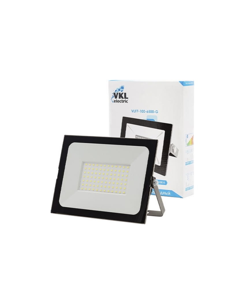 Включай Прожектор LED 100W SMD VLF7-100-6500-В 6500К 12 000Lm 220V IP65 черный VKL electric