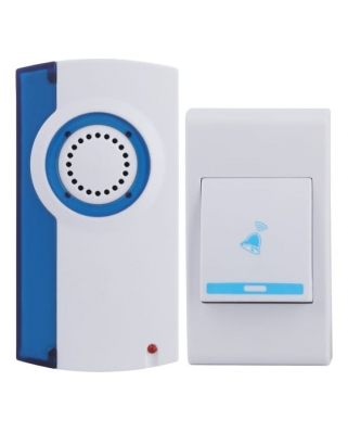 ЭРА Звонок дверной A04 беспроводной аналоговый белый с синим 32 мелодии (1/100)